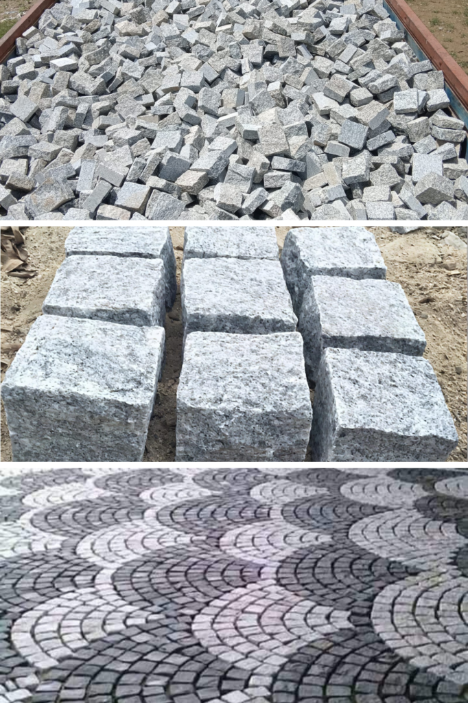 Grey Natural Handtrimmed Cobblestone