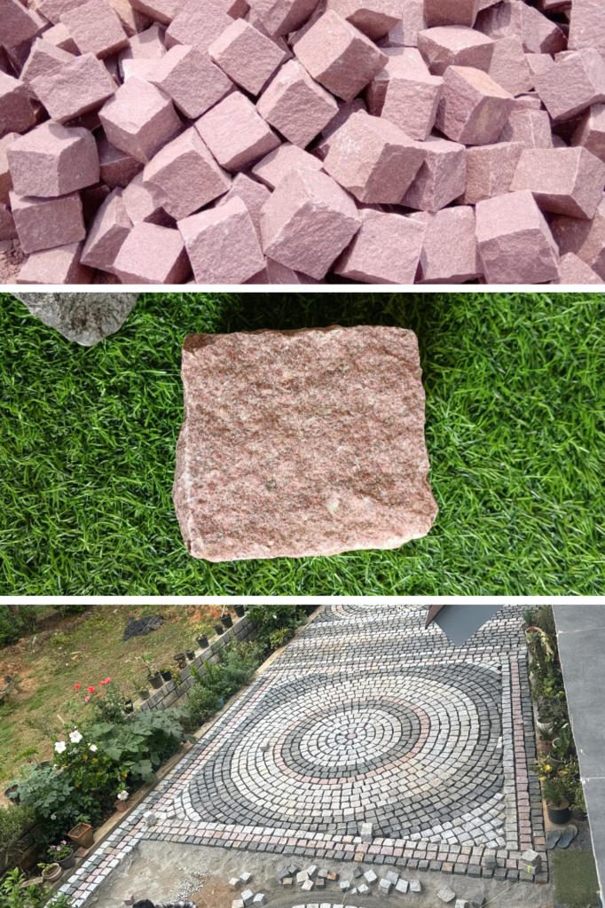 pink Natural cobblestone