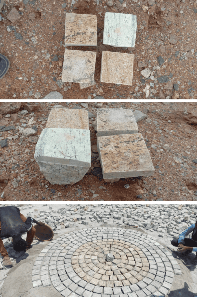 Yellow Granite Cobblestone